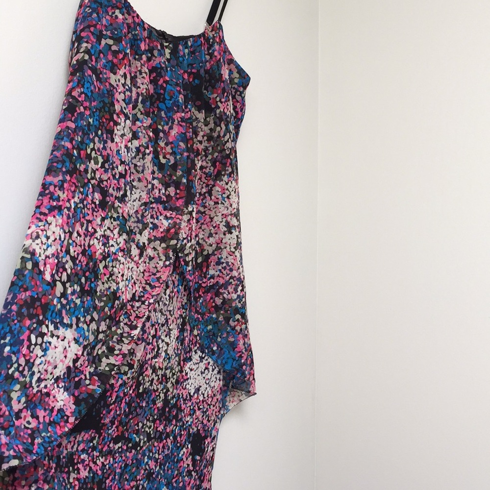 Flowing multi colored shift dress size medium
